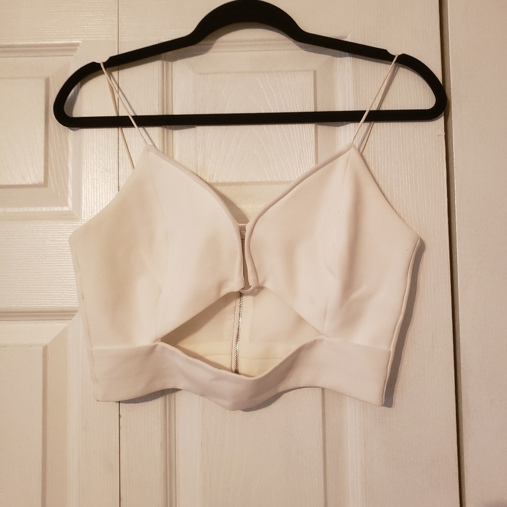 White crop top
